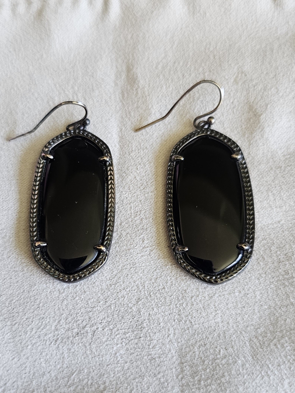 Kendra Scott Elle Drop Earrings - Gunmetal & Black